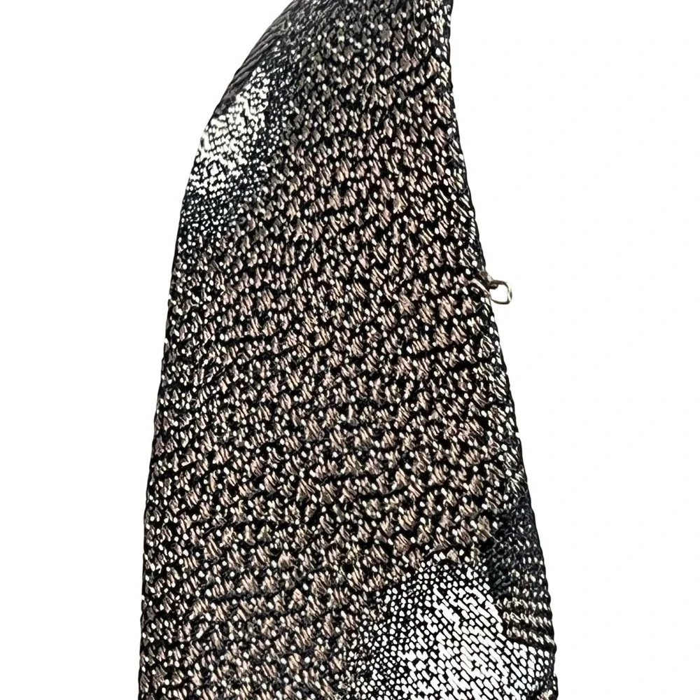 Carlo Palazzi 100% Italian Silk Tie Brown Geometric 3.5